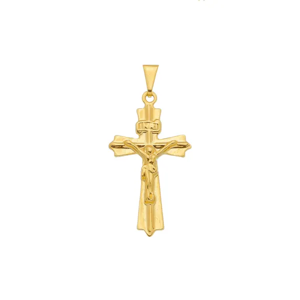 Pingente Dourado Crucifixo